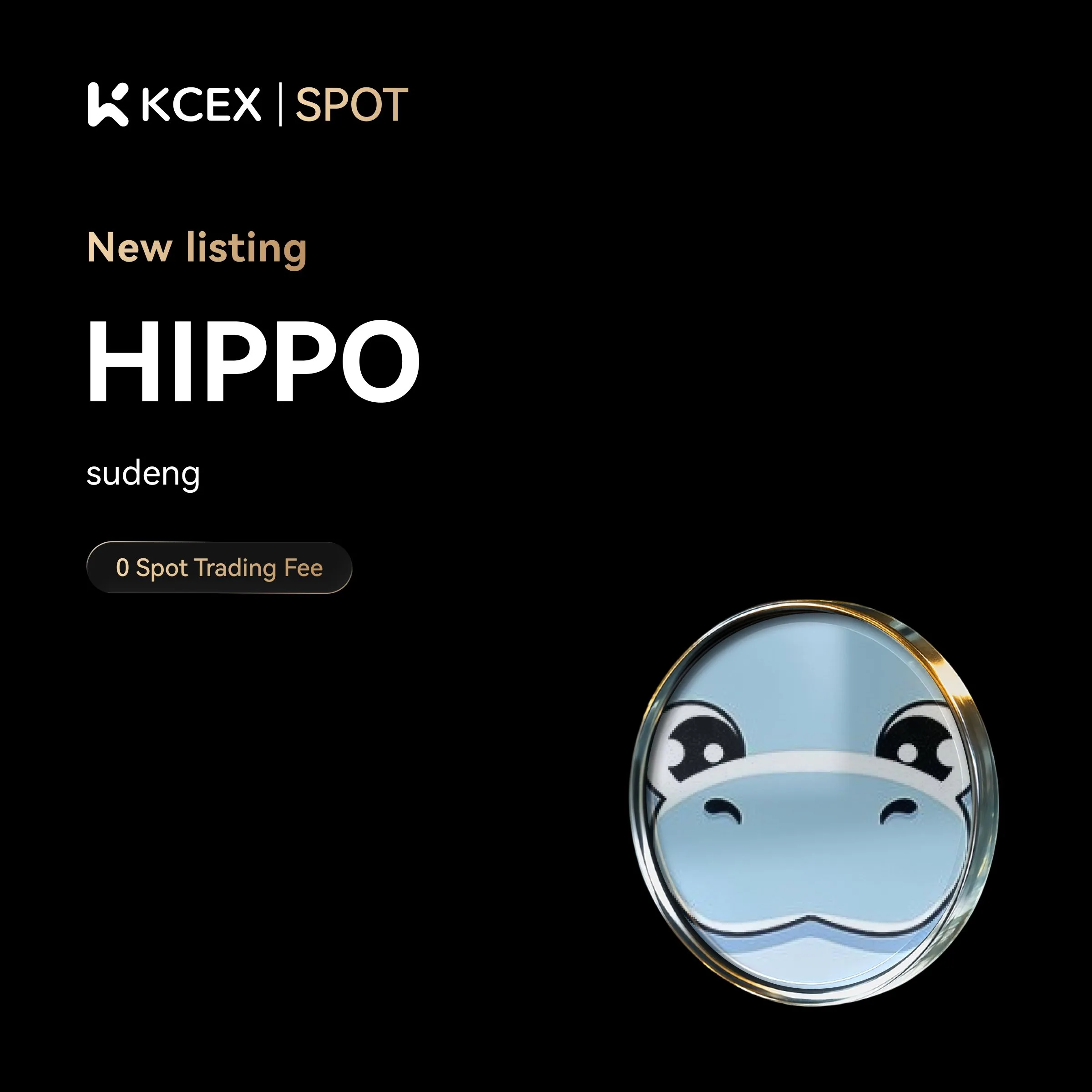 توکن HIPPO در ۱۶ نوامبر به بازار اسپات کی سی ای ایکس اضافه شد