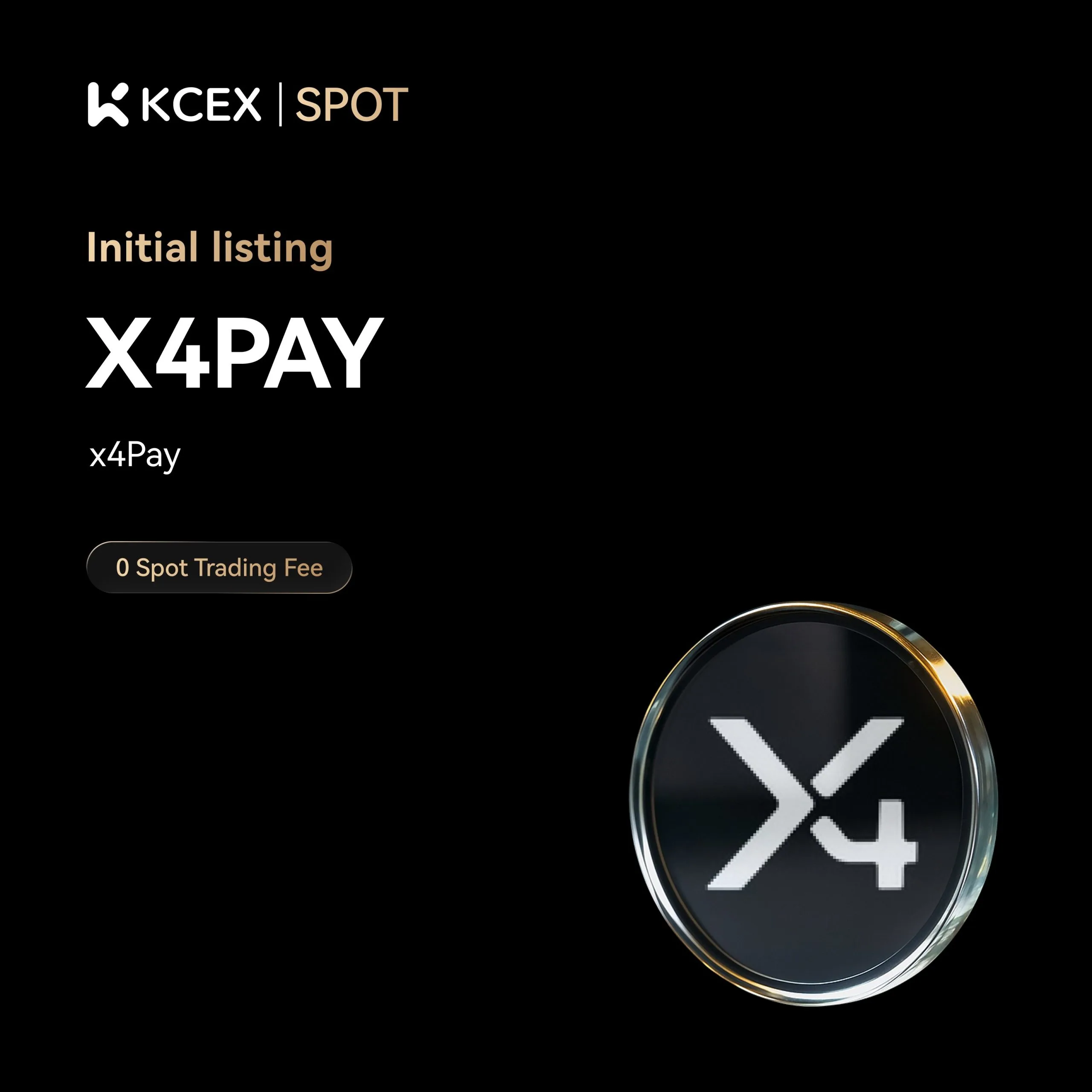 لیست شدن توکن X4PAY در ۱۹ آبان به بازار اسپات کی سی ای ایکس