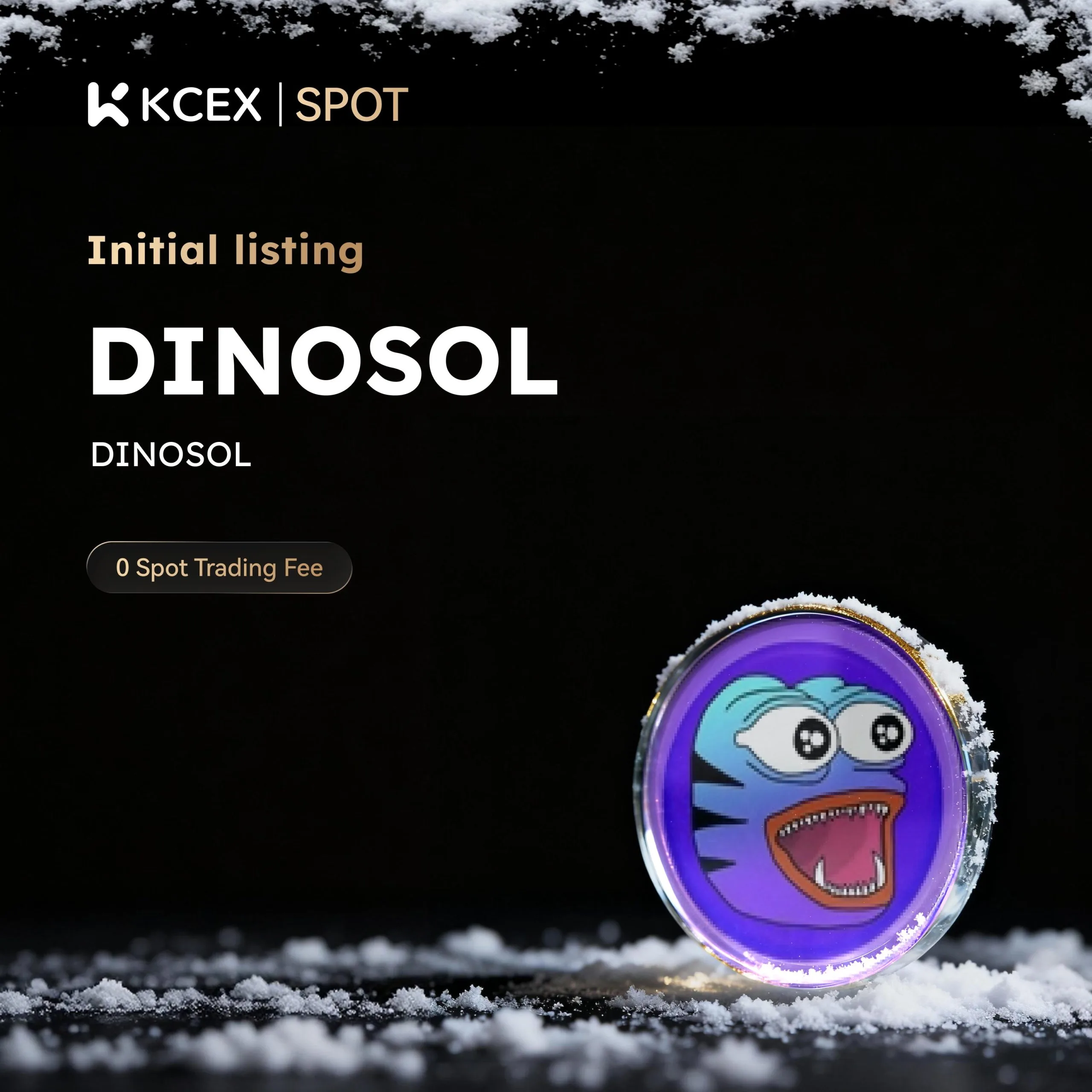 توکن DINOSOL در ۱۳ دسامبر ۲۰۲۵ به صرافی کی سی ای ایکس اضافه شد