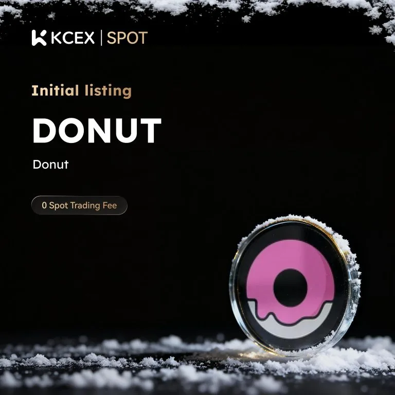 لیست شدن توکن DONUT در بازار اسپات کی سی ای ایکس در ۳ دسامبر ۲۰۲۵