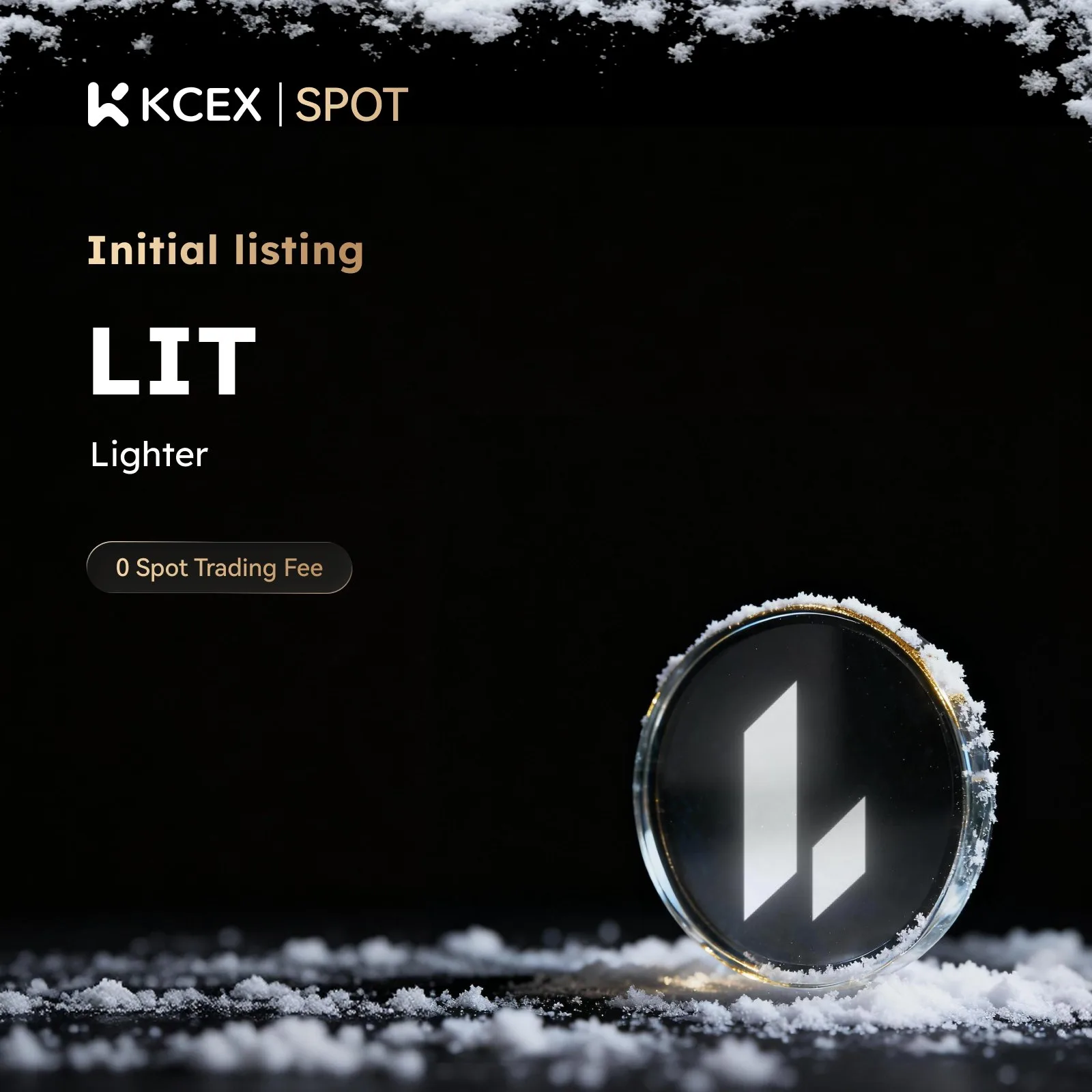 لیست شدن توکن LIT در بازار اسپات کی سی ای ایکس در ۳۱ دسامبر ۲۰۲۵