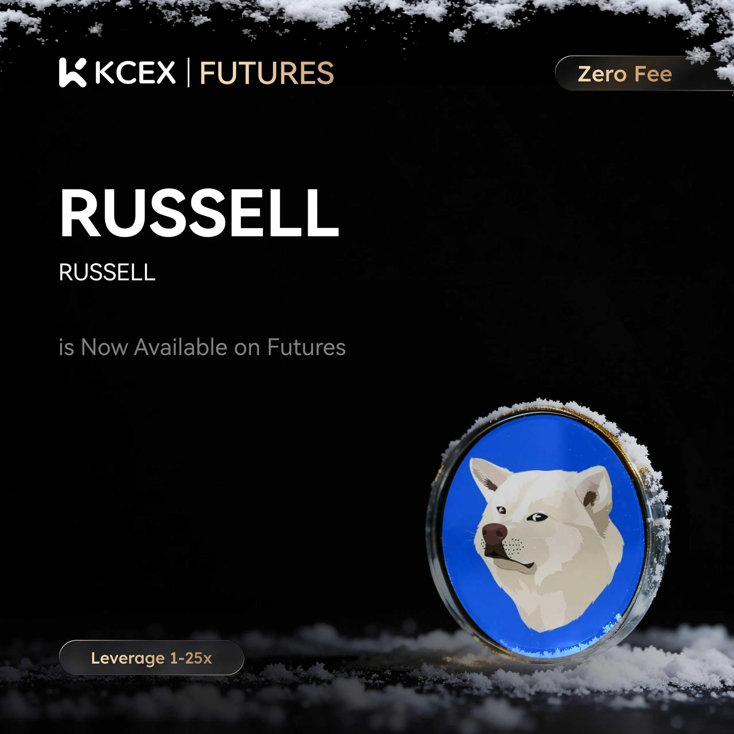 لیستینگ فیوچرز دائمی توکن RUSSELL در کی سی ای ایکس ۲۰ دسامبر ۲۰۲۵