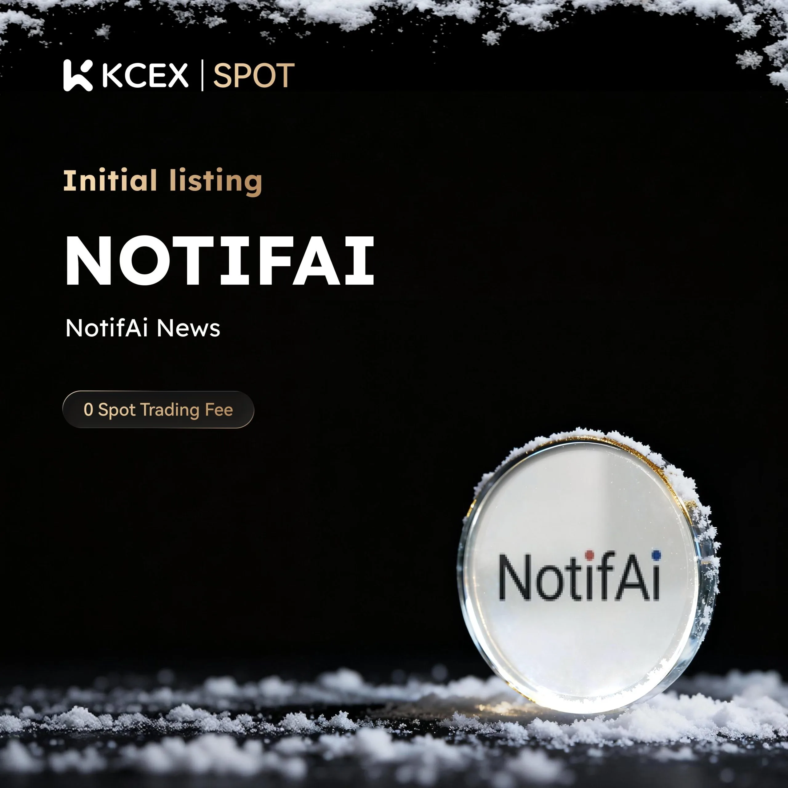 توکن NOTIFAI در تاریخ ۱۴ دسامبر ۲۰۲۵ به لیست کی سی ای ایکس اضافه شد