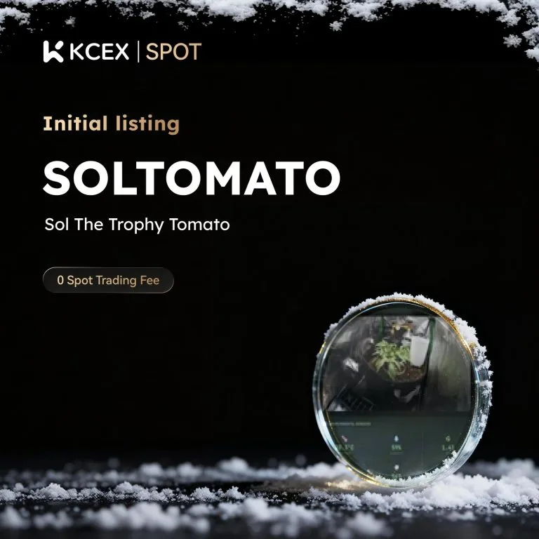 توکن SOLTOMATO در ۷ ژانویه ۲۰۲۶ به بازار اسپات کی سی ای ایکس اضافه شد